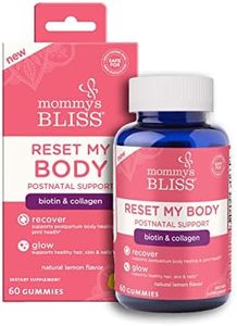 Mommy's Bliss Postnatal Support Reset My Body Gummies with Biotin & Collagen, Supports Postpartum Energy, Healing & Joint Health + Hair, Skin & Nails Health, Gluten Free, 60 Gummies (30 Servings)