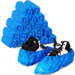 WUJUN 200Pack(100 Pairs) Blue Disposable Shoes Covers Boot Cover Waterproof, Dust-proof, Non-slip, Size Fit Most, Protect Your Shoes, Carpets and Floors. Cleaning Accessories