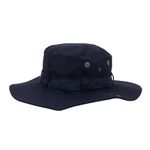 Zacharias Men's Cotton Sun Outdoor Travel Round Hat hd-5100 (Blue_Free Size) (Pack of 1)