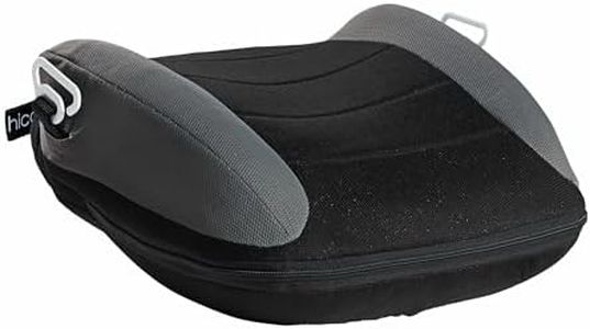Hiccapop UberBoost Inflatable Booster Car Seat | Blow up Narrow Backless Booster Car Seat for Travel | Portable Booster Seat for Toddlers, Kids, Child | Black/Gray