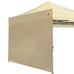 ABCCANOPY Instant Canopy SunWall for 10x10 Feet, 10x20 Feet Straight Leg pop up Canopy, 1 Pack Sidewall Only,Beige