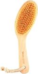 Skin Gym Dry Body Brush Exfoliating Bath Scrubber with Soft and Stiff Bristles For Cellulite Treatment, Lymphatic Drainage and Blood Circulation Improvement