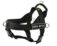 Dean & Tyler Universal Fun No Pull Dog Harness, 100% Bitch, Black, Large, Fits Girth Size: 79cm to 107cm