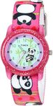 Timex-Girls-TW7C77100-Time-Machines-Pink/Pandas-Elastic-Fabric-Strap-Watch