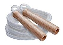 Champion Sports SR Series Classic Nylon Jump Rope with Wood Handles, 7-Feet (Single)