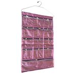 Kuber Industries Hanging Jewellery Organizer With 12 Small & 1 Large Zipper Pockets (Purple)