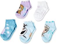 Disney girls Frozen 5 Pack Shorty Casual Sock, Assorted Sherbet, 18-36 Months US