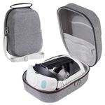 ANMIEL Hard Carrying Case for Meta Quest 3, Compatible with Meta Quest 3 VR Headset,Controller Grips,Compatible with Battery Elite Strap,Controllers and Other Accessories,Hard Shell Case-Grey