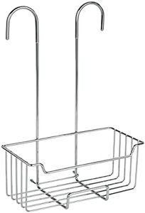 WENKO Etagère de douche à suspendre au thermostat Milo | 1 panier de douche à suspendre | Etagère profonde| Sans perçage | Protection carrelage| Acier inox | 25x36x14 cm | Brillant