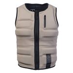 Mens Neoprene Wakesurf Comp Vest - Designed Exclusively for Wake Surfing, but Great for All Other Watersports Activities! (Sand, XL)