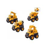 Coelon Unbreakable Excavator Bulldozer Construction Vehicles Set of 4 for 2 3 4 5 Year Kids Toy Trucks