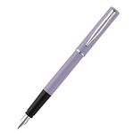 Waterman Allure Fountain Pen, Pastel Purple with Chrome Trim, Fine Stainless Steel Nib, Blue Ink