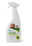 Rapid Rescue Pet Stain and Odour Remover, Urine Neutraliser | Natural Microbe Enzyme Cleaner Spray - Fast-Acting Pet Odour Eliminator for Carpets, Wood Floors, Cars, Rugs - 750ml