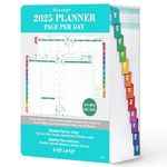 2025 Planner Refills – JAN - DEC 2025 Planner Refills Two Pages Per Day Daily Planner 2025, 5.5" x 8.4" Ring-Bound Organizer, Daily Tracker & Schedule, Coloful Tabs