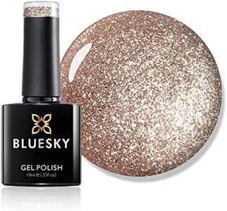 BLUESKY Gel Nail Polish QCG15 [Rose Gold] Soak Off LED UV Light - Chip Resistant & 21-Day Wear 10ml