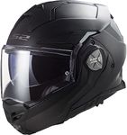 LS2 FF901 ADVANT X MODULAR MOTORBIKE HELMET Dual Visor Flip-Front Convertible Motorcycle Full Face Helmet with Tinted Visor, Matt Black (3XL)