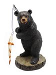 StealStreet SS-G-54267 Black Bear Fishing on Black Rock Figurine, 7"