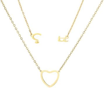 Tyniffer Reputation Snake Necklace for Women Layered Gold Snake Necklace Reputation Necklace Outfit For Eras Music Lover Gift Singer Song Inspired Fans Gift (Swiftie & Heart（Gold）),adjustable