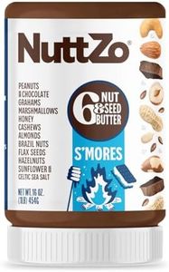 NuttZo S’mores Nut & Seed Butter – 16oz | Creamy Blend with Peanuts, Cashews, Almonds, Graham Crackers, Dark Chocolate & Marshmallows | 5g Sugar, 6g Protein Nut Butter