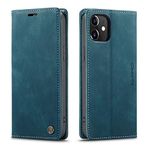 Phone Cover for iPhone12 pro 2020 Leather,6.1inch Kickstand Retro Blue 2Card Slot (ID Card,Credit Card) and Bills Slot Flip Shell,Accurate Cutouts Full Protection Gift for Gift Girls Boy Unisex