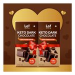 Lo! Foods - Dark Keto Chocolates - 80g | No Added Sugar | Only 0.8g Of Net Carbs Per Serving | Guilt Free Chocolate for Indulgence | Valentine's Chocolate Gift of Dark Chocolates Pack of 2