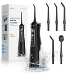 Water Flosser for Teeth Cordless, Oral Irrigator with 4 Modes, 300ML Larger Tank Electric Tooth Flosser with DIY Strength, 30 Days Battery Life, IPX7 Waterproof Dental Water Flosser for Home Travel