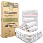 DualVertex 30 Bamboo Reusable Baby Wipes - Face Cloth - Makeup Remover Cloth from Natural Thread Baby Wipes/Face Wipes/Hand Wipes - Reusable Wipes Baby - with 2in1 Laundry Bag/Carrying Bag