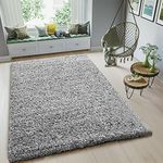 PRIME PLUS EXTRA THICK HEAVY 5CM PILE SOFT SHAGGY RUGS MODERN AREA RUGS BEDROOM HALL RUGS (Light Grey, 160 x 230)