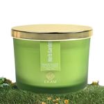 EKAM | 3 Wick Soy Wax Scented Candle | 35 Hours Burn Time | Long Lasting Premium Candles | Ideal for Home Décor, Gifting & Aromatherapy (Herb Garden 1)