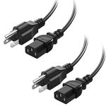 QYD 2 Pack 10FT(3m) 3 Prong AC Power Cord Replacement for Monster Speaker, Mackie Speaker, ION Bluetooth Speaker, ION Block Rocker, Monster Rocker, Fender Amp Power Cable (NEMA 5-15P to IEC320 C13)