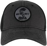 Shelby Snake Tactical Mesh Cap Grey/Black | Officially Licensed Shelby® Product | Adjustable, One-Size Fits All | Chino Twill with Sandwich Mesh, Black, One Size