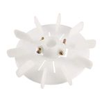 sourcing map Motor Fan Blade 170mmx28mm Round Shape Bore White Engineering Plastic 10 Vanes