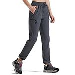 M MAROAUT Women's Cargo Hiking Pants Lightweight Quick Dry Summer Pants Water Resistant Outdoor Pants, Grey L