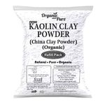 Organic and Pure Kaolin Clay Powder, Kaolin Powder for Skin Whitening Face Hair Acne, White Clay Powder, China Clay Powder, White Kaolin Clay for Skin Whitening Face Hair Acne, Light Kaolin Powder (Refill Pack) 4500g