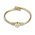 KunBead Jewelry Ladies Auntie Bracelet Bangle Cuff Heart Love Adjustable Memorial Bracelets for Women