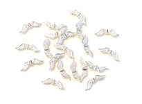 Angel Malone 20pcs of 23mm Guardian Angel-Fairy Wings Charm Spacer Beads Jewellery Making Findings - UK Seller (20pcs Silver)