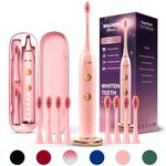 Wagner & Stern WHITEN+ Edition. Smart Electric Toothbrush with Pressure Sensor. 5 Brushing Modes and 3 Intensity Levels, 8 Soft Brush Heads, Premium Travel Case.