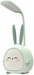 Persepolis Portable LED Desk Lamp with Night Light Cute Bunny Foldable USB Charge Reading Light for Bedroom Kids Bedside Study (Green Rabbit)