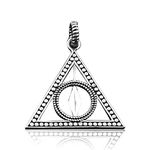 FOURSEVEN Silver Jewellery Silver Hallows 925 Sterling Silver Pendant |Fits in Necklace, and Chains for Women, Men and Girls (Top Gifts for Him/Her)