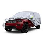 KouKou 6 Layers Car Cover Custom Fit Jeep Grand Cherokee from 2005 to 2024, Waterproof Car Cover All Weather for Automobiles Outdoor Indoor with Zipper Door, Sun Rain Dust Snow Protection.