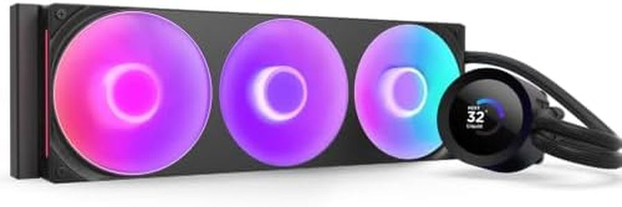 NZXT Kraken Plus 360 RGB – AIO CPU Liquid Cooler – 360mm Radiator – F360 RGB Core Single Frame Fan – Customizable 1.54" Square LCD – AMD® AM5, AM4 – Intel® LGA 1851/1700, 1200/115X – Black