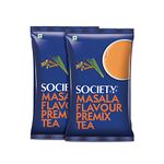 Society One Minute Tea | Masala Flavour | Made with Ginger, Clove, Black Pepper, Cinnamon | Masala Chai | Flavoured Instant Tea | 1 Kg Pouch | Pack of 2