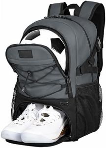 Goloni Soccer Backpack,Basketball Backpack with Ball Compartment & Shoe Compartment,Sports Bag for Basketball,Soccer, Football, Volleyball, Swim, Gym, Travel