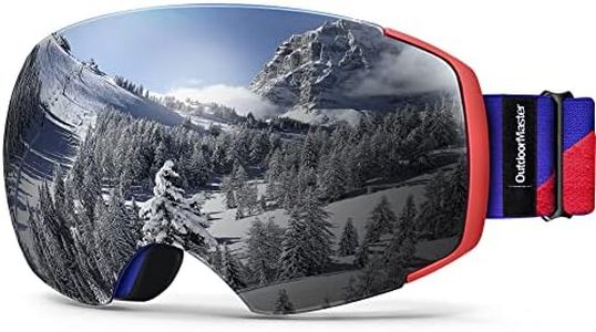 OutdoorMaster Ski Goggles PRO - Frameless, Interchangeable Lens 100% UV400 Protection Snow Goggles for Men & Women (VLT 10％)