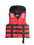 Life Jacket for Adult, Life Saving Jacket for Swimming Guard, Drifting Boating, PFD Type III, Weight Capacity Upto 120kg with Head Rest Support (Red)