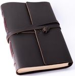 ThoughtSpace Journals Handmade Leather Journal Notebook Blank Pages - Mens Journal - Genuine Leather Notebook for Men - Diario - Daily Notepad for Men & Women with 180 Pages of Blank Rustic Paper