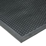 Rubber-Cal 03-239-LI DuraScraper Linear Commercial Rubber Entrance Door Mat, 3/8 Thick x 36 x 60, Black