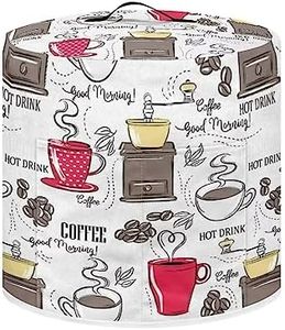 NETILGEN Dust Cover Compatible with 3 qt Instant Pot and Extra Accessories, for Electric Pressure Cooker Rice Cooker and Air Fryer Insulated Cloth Cover Keep Appliance Clean, Coffee Red White