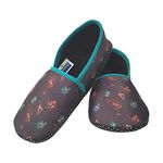 Footmate Ankle Length Slipper Socks For Men & Women - 2 Pair, L (5 to 8 Feet Size) Cotton Blend House or Floor Socks with Anti-Skid Rubber Grip, Booties For Indoor Use - Wine