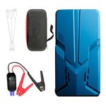 30000mAh Portable Car Jump Starter - 12V Lithium Portable Car Battery Booster Power Pack - Smart Clip Circuit Protection for 6L Gas 3L Diese with LED Flashlight (Blue)